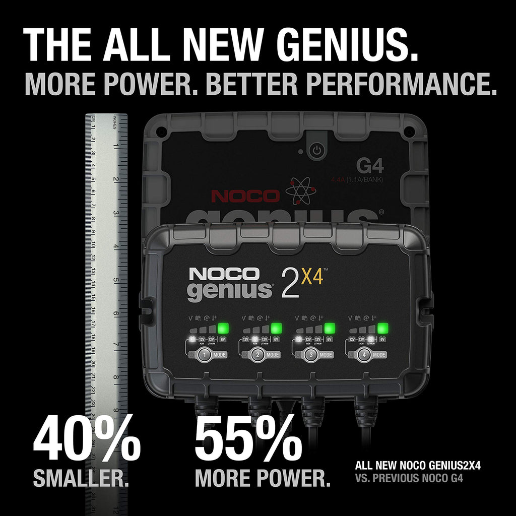 4-Bank 6V 12V Smart Battery Charger and Maintainer