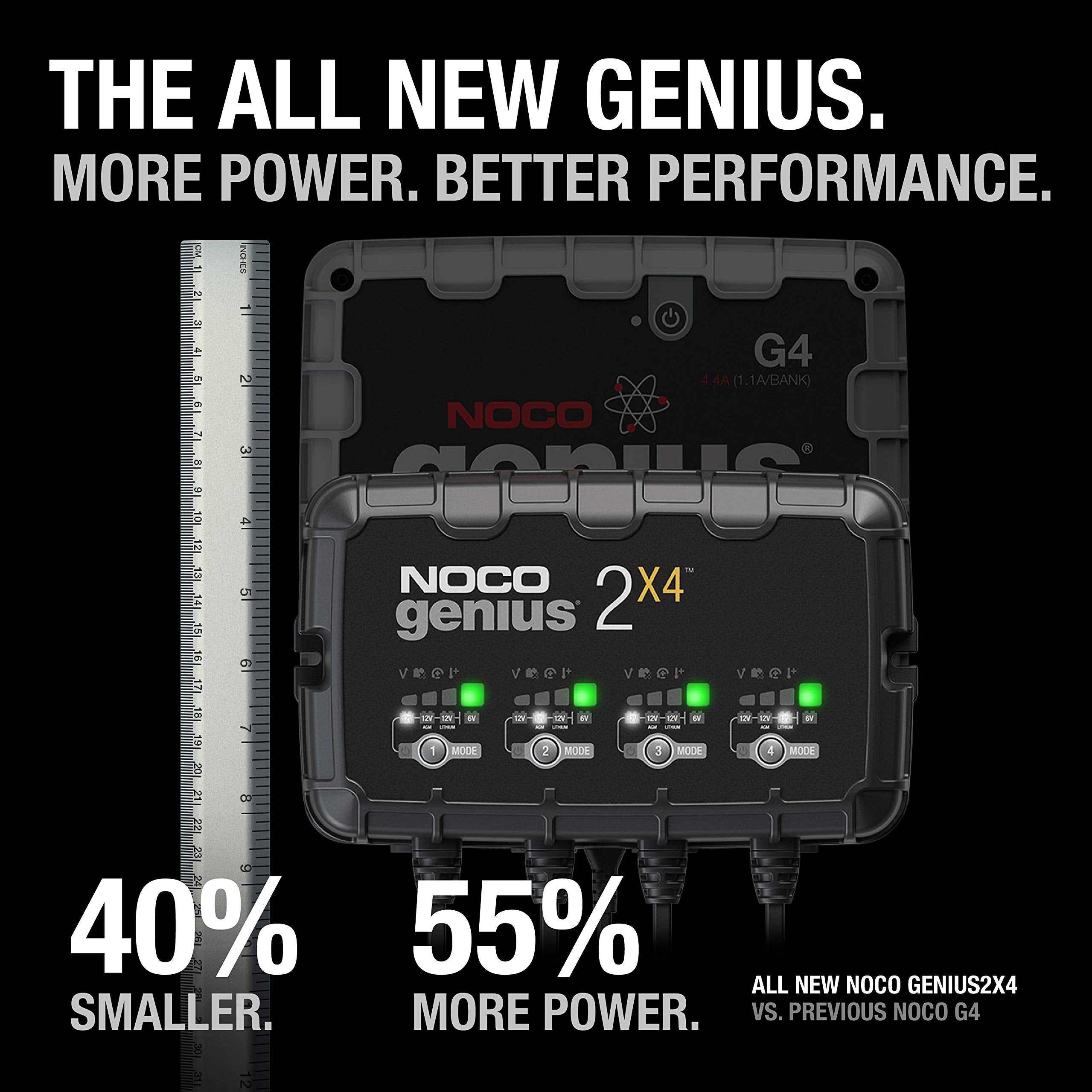 4-Bank 6V 12V Smart Battery Charger and Maintainer