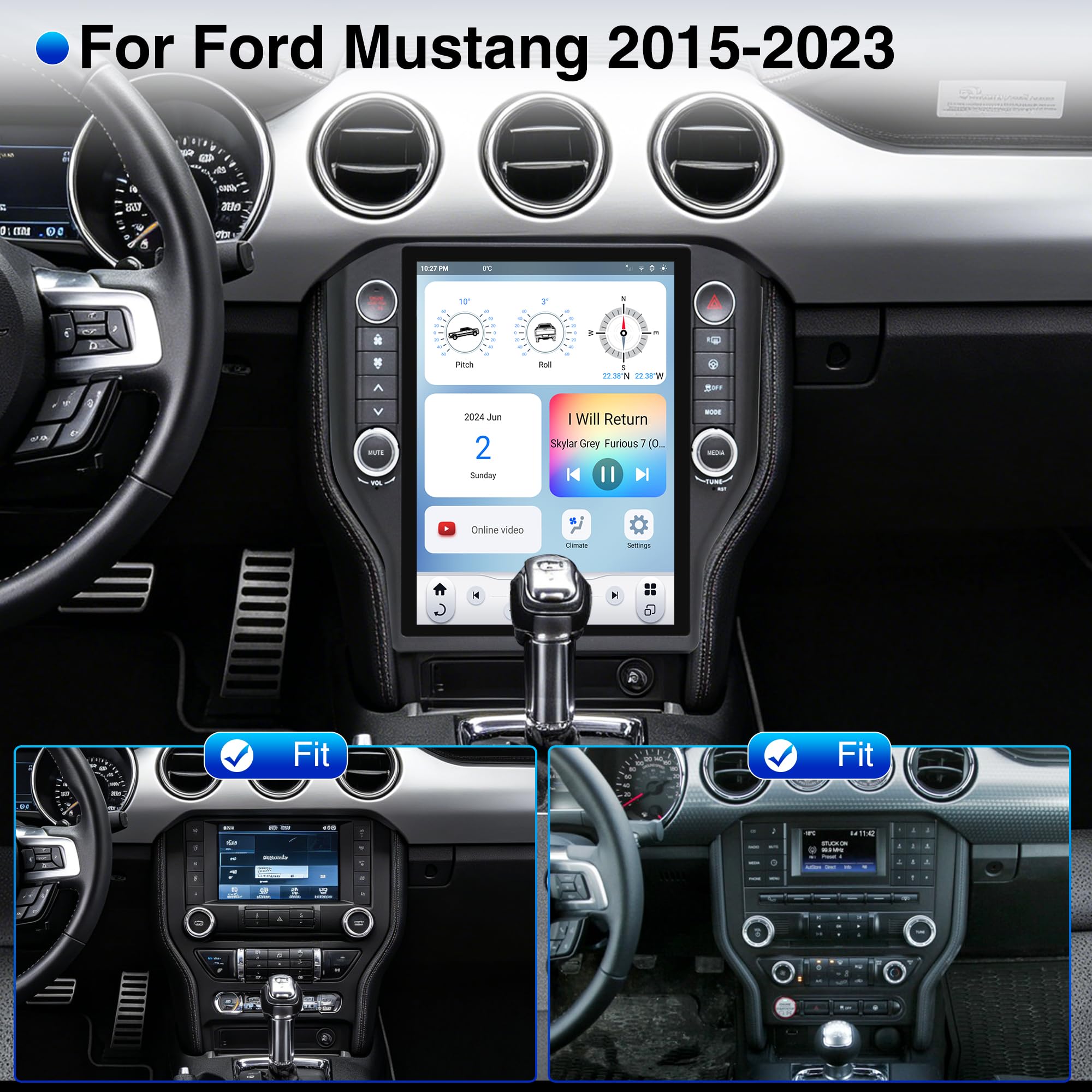LINKSWELL GEN6 Car Radio for Ford Mustang 2015-2023