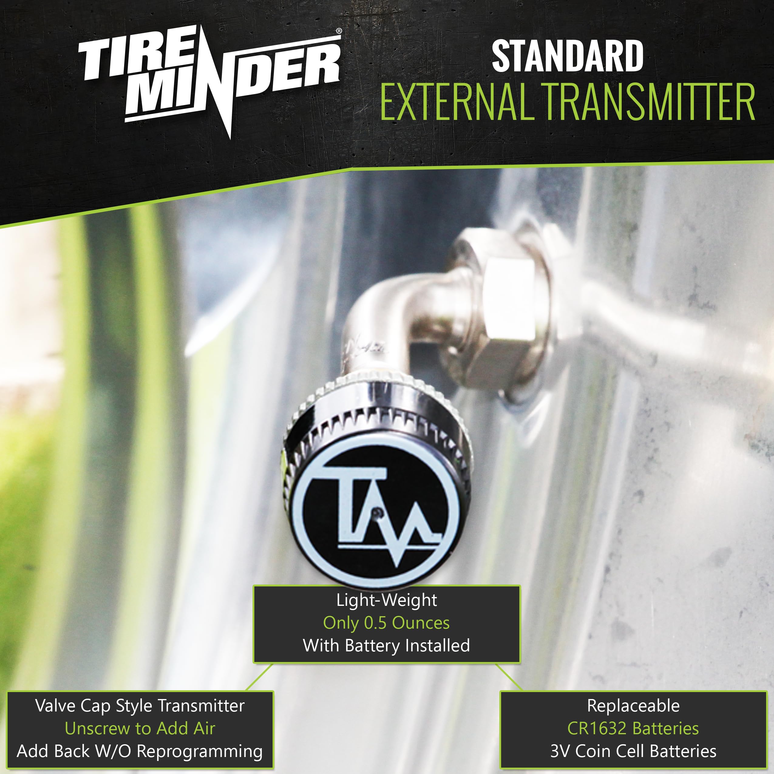 Tire Pressure Monitoring System with 3.15-Inch LCD Display and 10 Sensors