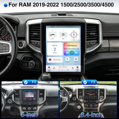 12.1-Inch Android Car Stereo with Wireless CarPlay for Dodge RAM