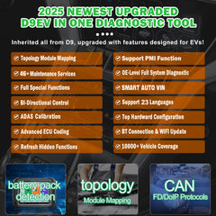 XTOOL D9EV Scan Tool High Voltage System/Battery Pack Analysis