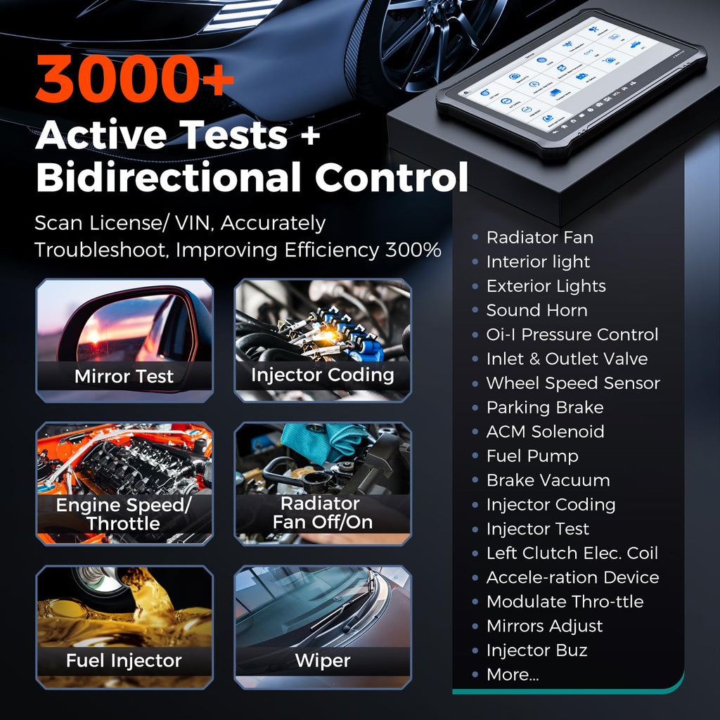 J2534 Bidirectional OBD2 Diagnostic Scanner with ECU Coding and 40+ Services