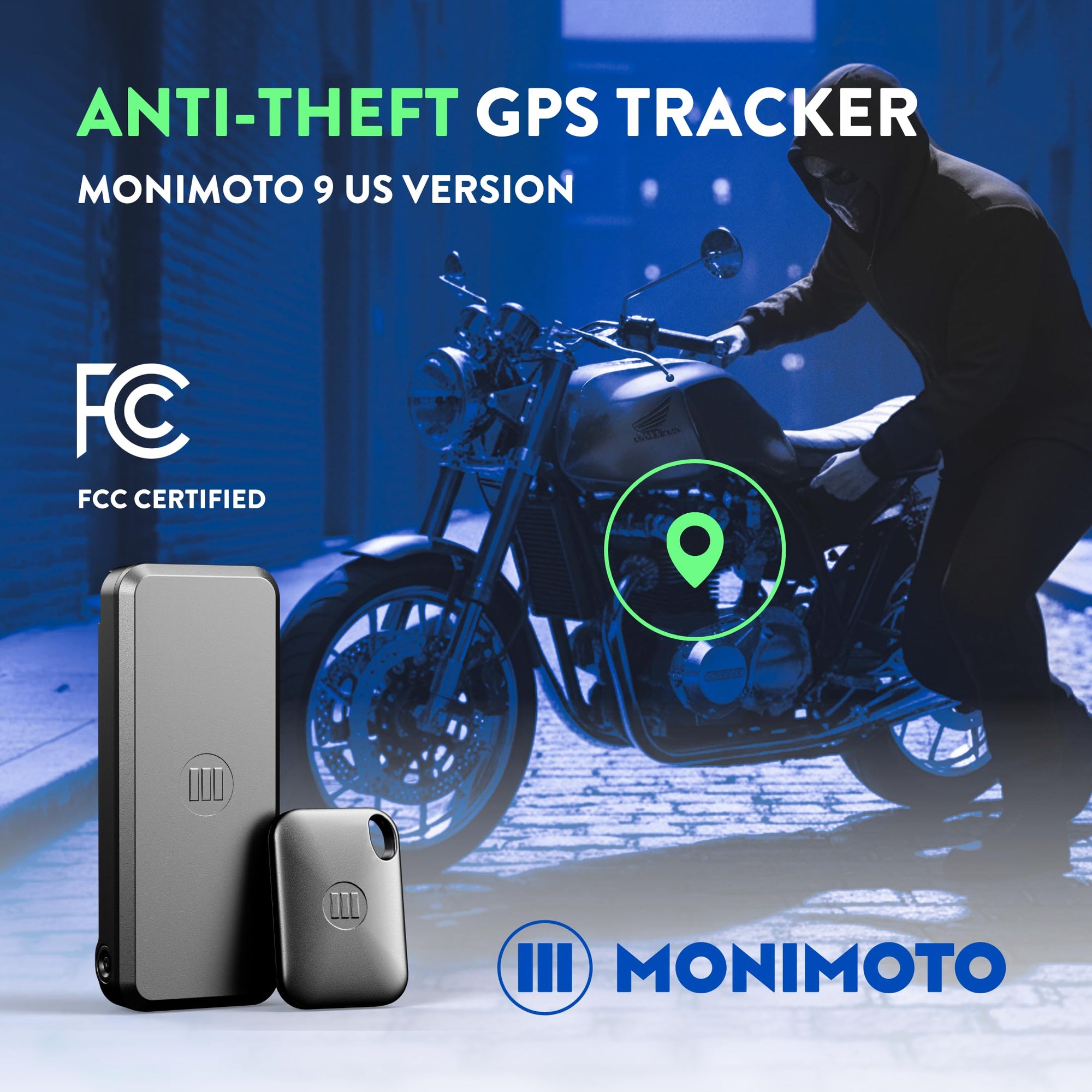 Wireless Anti-Theft GPS Tracker for Motorcycles, ATVs and Boats
