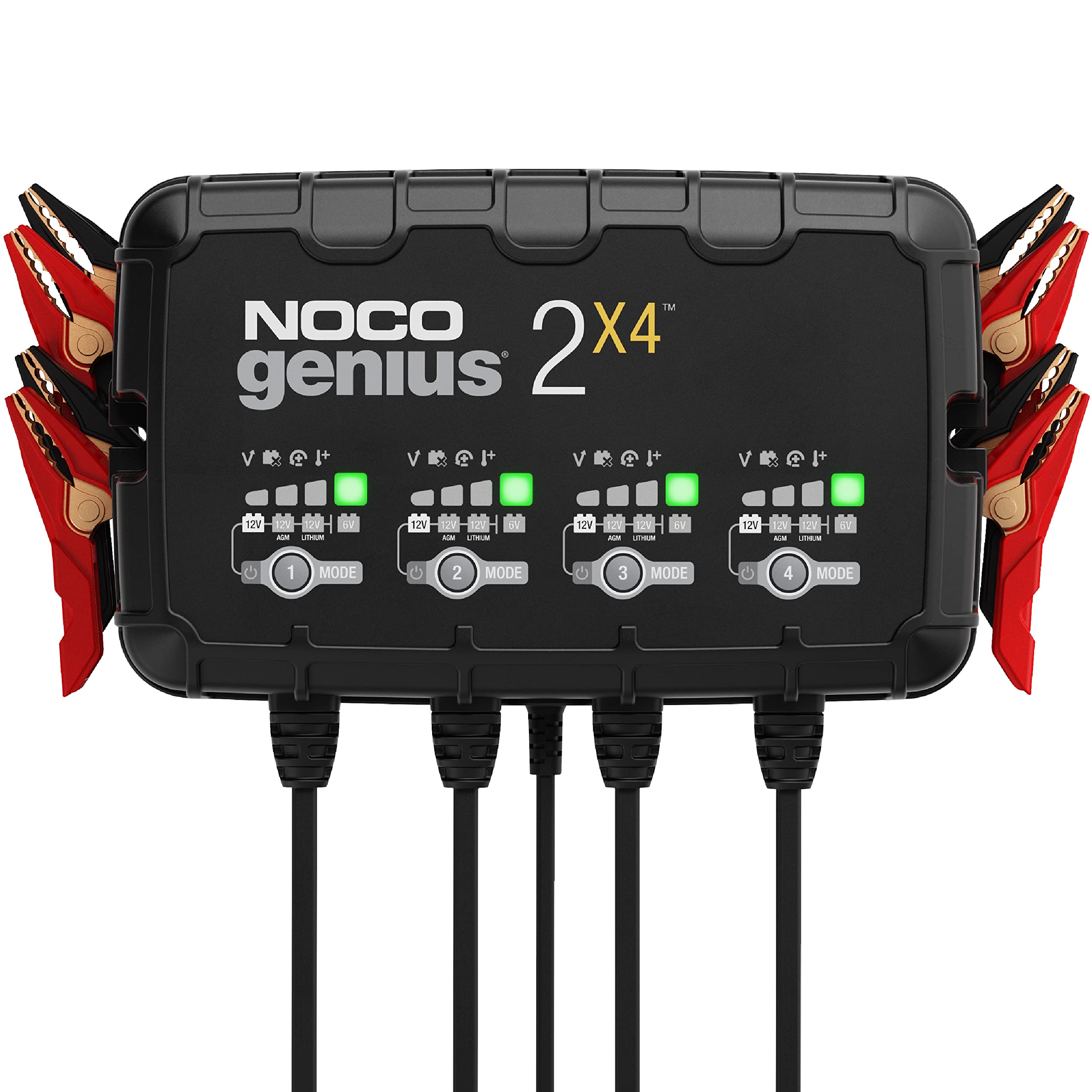 4-Bank 6V 12V Smart Battery Charger and Maintainer