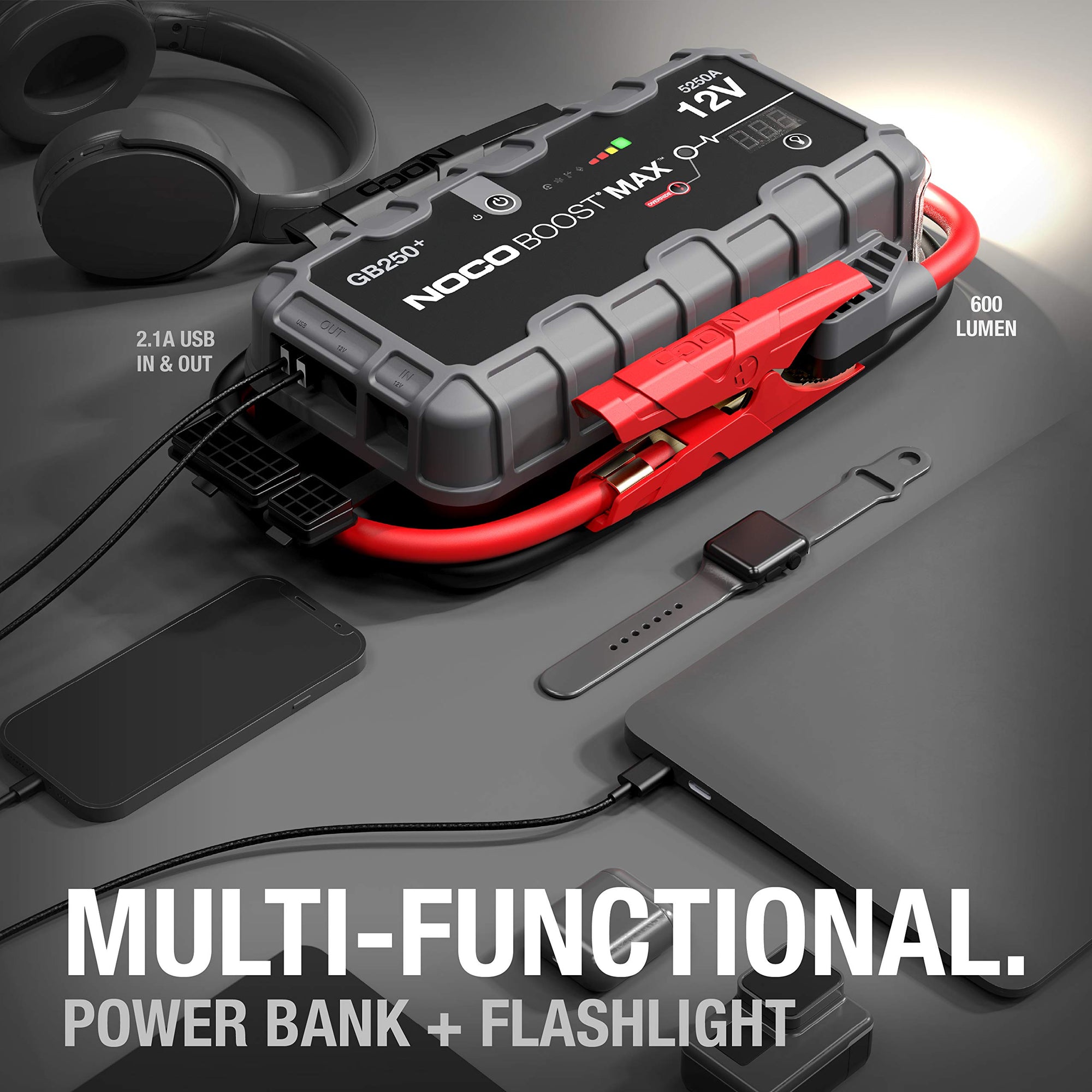 Portable 12V Lithium Jump Starter 5250A for Gas and Diesel Engines