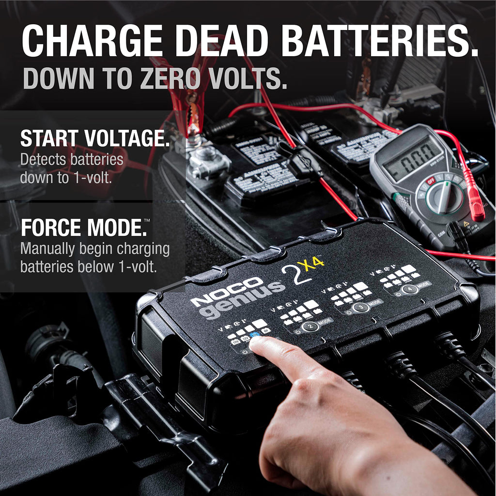 4-Bank 6V 12V Smart Battery Charger and Maintainer