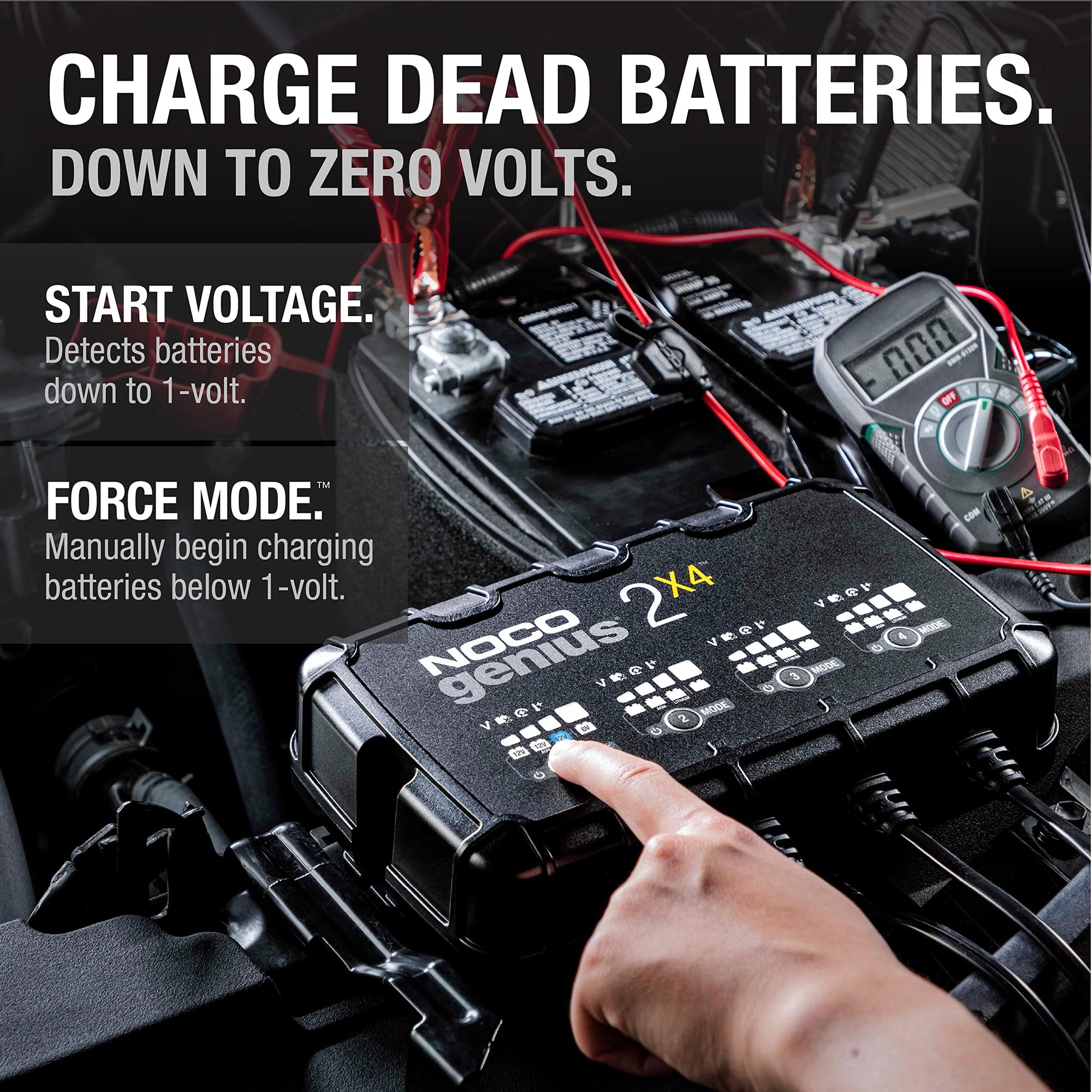 4-Bank 6V 12V Smart Battery Charger and Maintainer