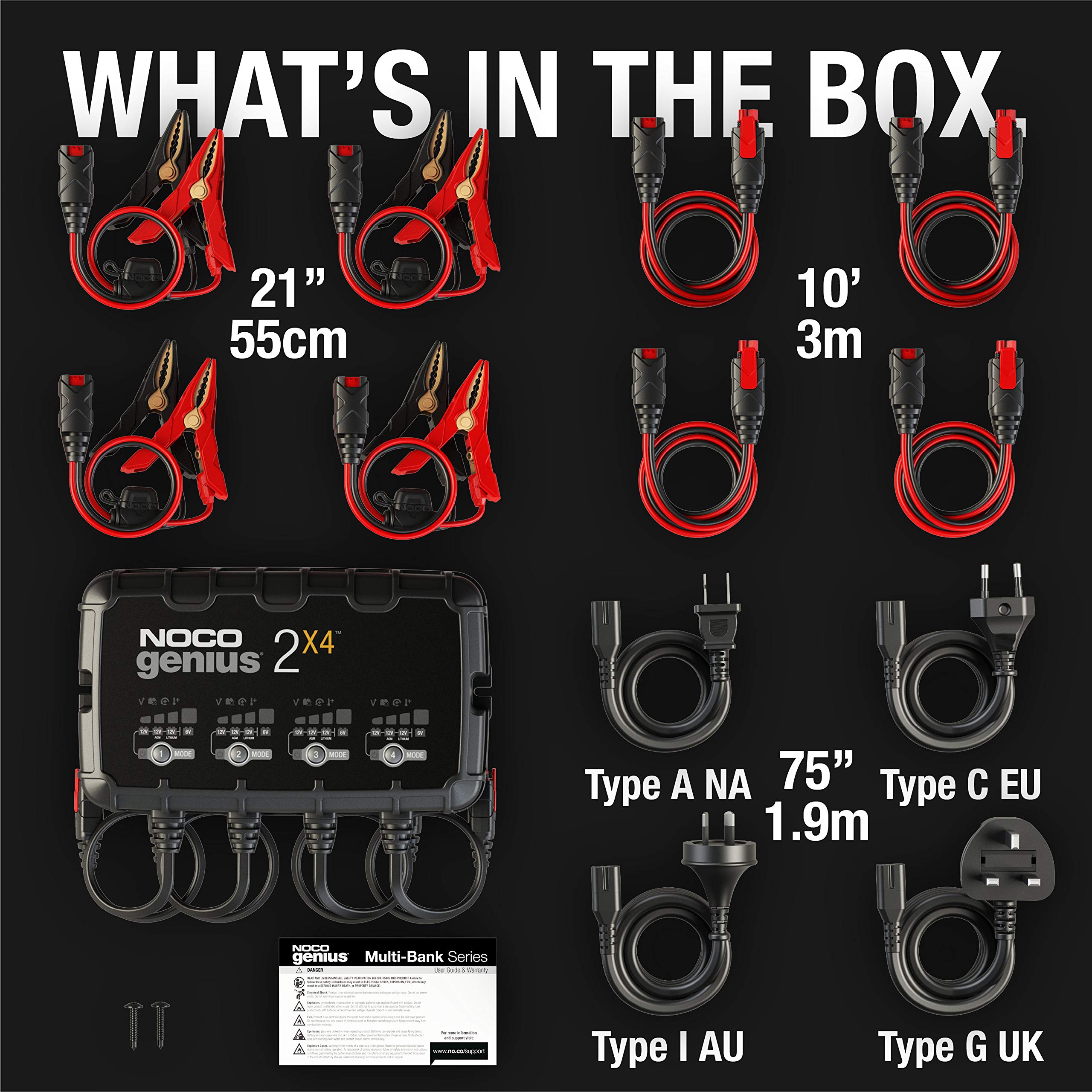 4-Bank 6V 12V Smart Battery Charger and Maintainer